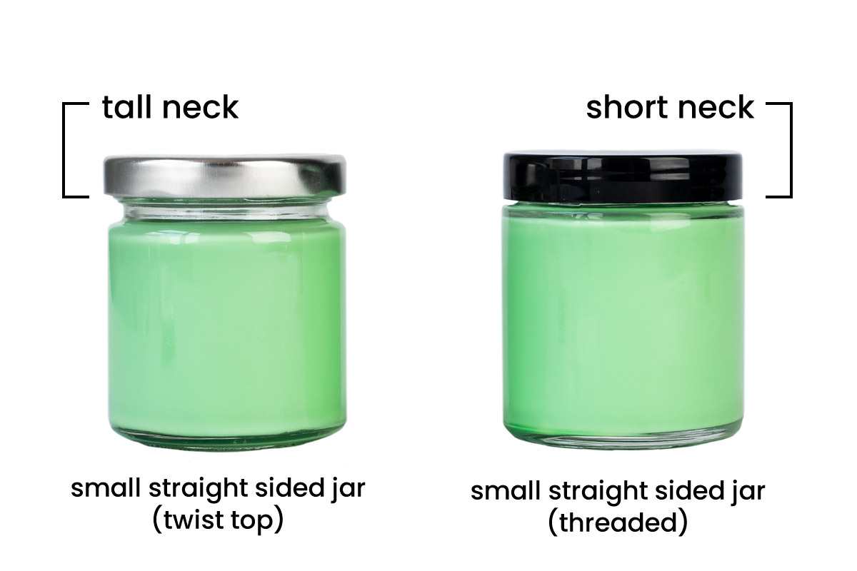 6 oz. Straight Sided Glass Jars With White Lids - Nature's Garden Candles